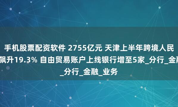 手机股票配资软件 2755亿元 天津上半年跨境人民币收付飙升19.3% 自由贸易账户上线银行增至5家_分行_金融_业务